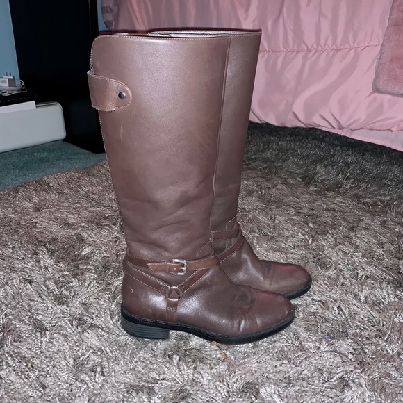 Enzo Angiolini Leather Knee High Riding Boots - Picture 1 of 5